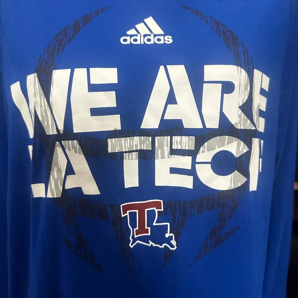 LA TECH We Are LA Tech Adidas Hooded Long Sleeve Tee